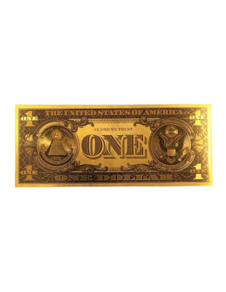 Feuille dorée d'un dollar 15,5 x 6,5 cm