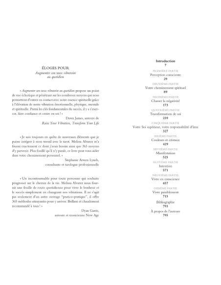Augmenter son taux vibratoire au quotidien: 365 conseils pour amplifier votre énergie spirituelle - Melissa Alvarez