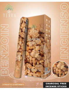 Encens Terra Benjoin hexa sans charbon 30grs 2