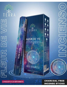 Encens Terra Fleur de Vie hexa sans charbon 30grs 2