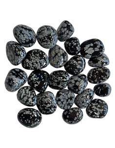 Pierre roulée Obsidienne Mouchetée - Qualité A, 12-14g