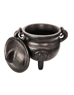 Encensoir petit chaudron de sorcière en fonte pentagramme 2