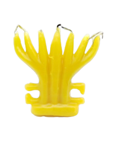 Bougie figurative Chandelier 7 branches jaune - Protection et de Défense spirituelle