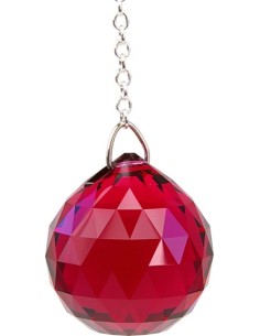 Boule de Cristal à facettes 30 mm Bordeaux : Muladhara