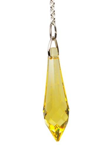 Pendule Cristal 24 facettes Topaze light Manipura
