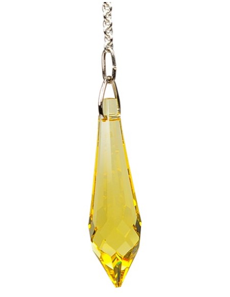 Pendule Cristal 24 facettes Topaze light Manipura