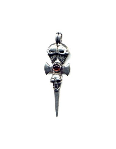 Epée à la tête de mort Pendentif