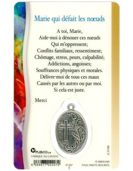 Carte Sainte Marie qui défait les Noeuds