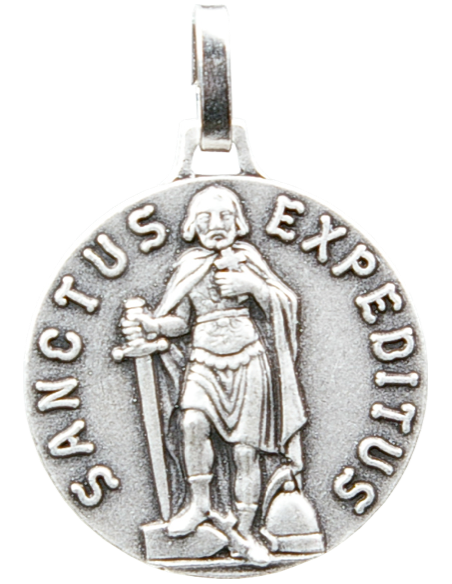 Médaille St Expédit argentée