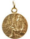 Médaille Notre Dame de Lourdes dorée