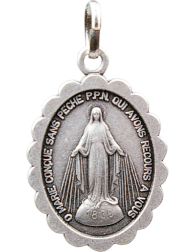 Médaille Notre Dame des Miracles argentée