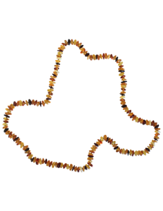 Collier Ambre Adulte Miel Mixte 65 cm
