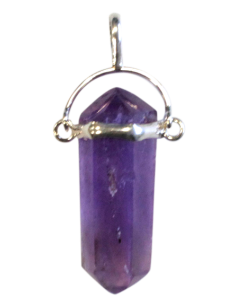 Pendentif Pointe Biterminée Améthyste 3 à 4 cm