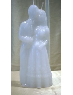 Grande bougie blanche de mariage