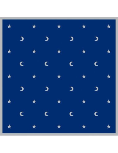 Tapis bleu Lunes et étoiles Lo Scarabeo