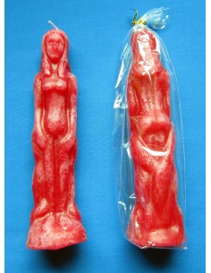 Bougie figurative Corps de femme Rouge